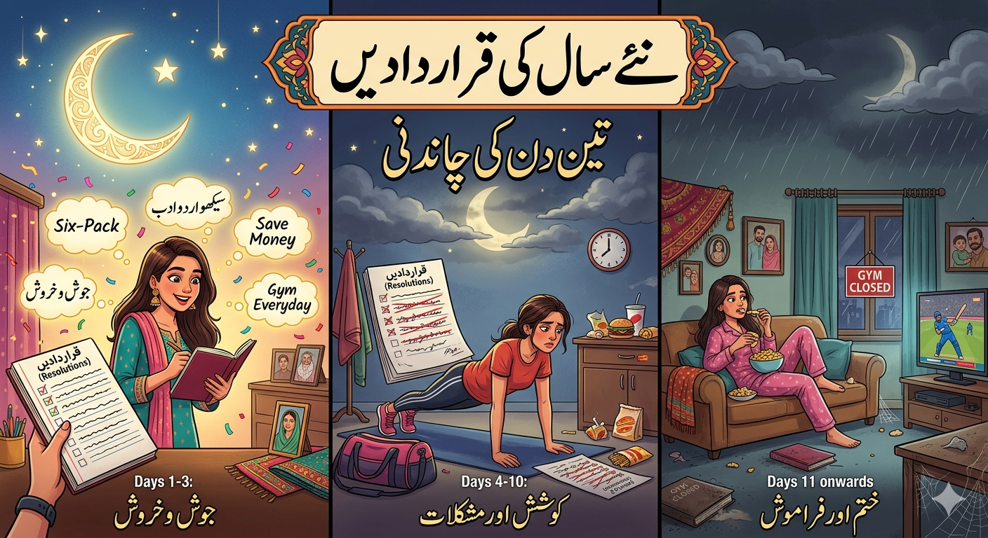 نئے سال کی قراردادیں: تین دن کی چاندنی
